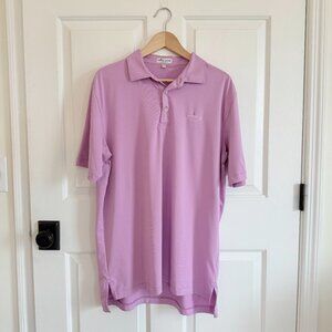 Peter Millar Summer Comfort Performance Pink Jersey Polo Golf Club of TN Size L